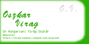 oszkar virag business card