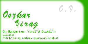 oszkar virag business card